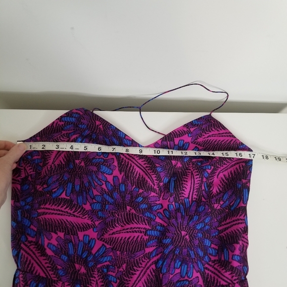 NWT J. Crew Silk Floral Midnight Fuchsia Strappy Jumpsuit Size 4 Pockets - Picture 8 of 16
